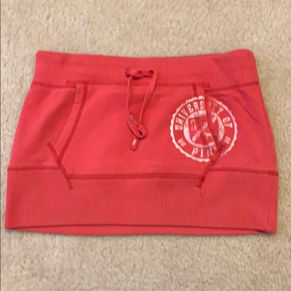 Pink skirt sweatshirt material